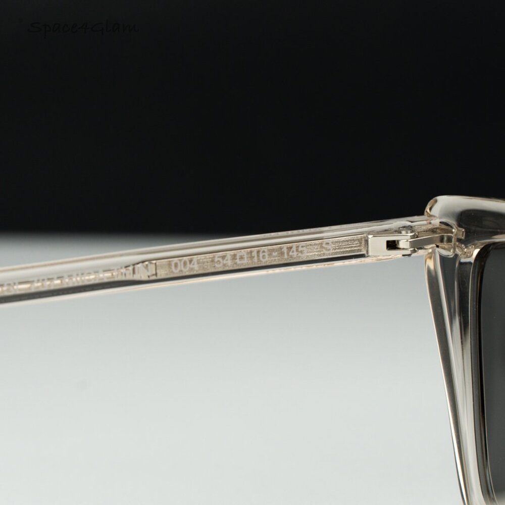 Saint Laurent Women Sunglasses Beige Silver Cat Eye SL737 MICA THIN 004 NEW - Picture 6 of 13